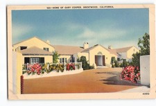Brentwood California CA Postcard 1930-1945 Home Of Gary Cooper