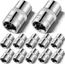 12 Pack 3/8-Inch Drive Impact Socket 10mm Socket Set Shallow Sockets Metric Mirr
