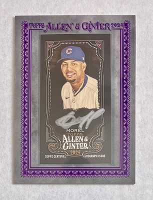 2024 Allen & Ginter Christopher Morel Mini Baseball Autographs /25 Silver Ink  