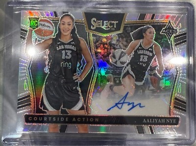AALIYAH NYE 2025 Select WNBA Courtside Action RC Silver Prizm Auto Aces