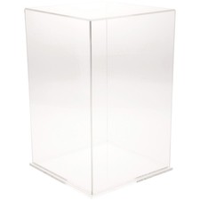 Plymor Clear Acrylic Display Case with Clear Base, 9" x 9" x 14"