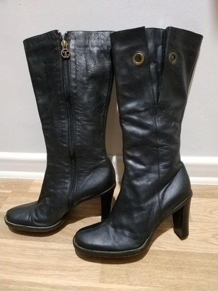 Women Coccinelle Boots Brown Leather 36
