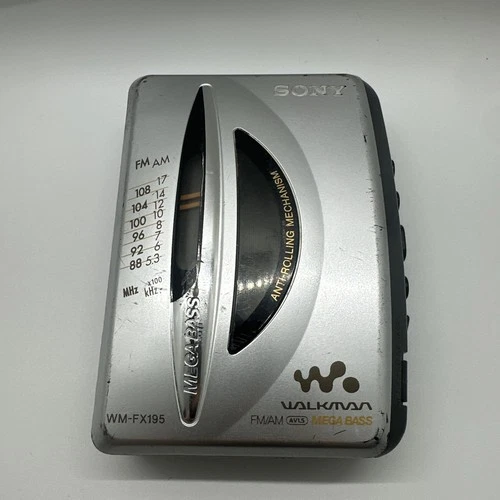 VTG SONY WALKMAN WM-FX195 FM/AM Cassette Player For PARTS OR REPAIR