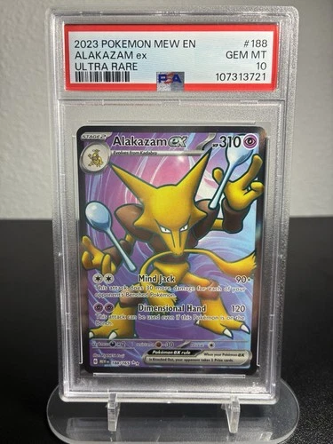 PSA 10 Alakazam ex 188/165 Sv: Scarlet & Violet 151 Ultra Rare Holo EN 2023