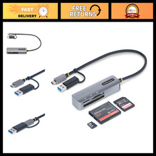 USB 3.0 Multi-Media Card Reader for SD/microSD/CompactFlash, USB-C  USB-A Adapt