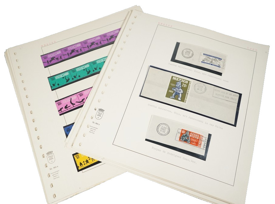 MEXICO OLYMPICS 1960s COLLECTION OF STAMPS MINT & USED ON LINDNER PAGES