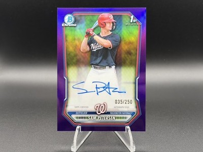 2026 Bowman Chrome Sam Petersen /250 True Purple 1st Bowman Autograph Nationals