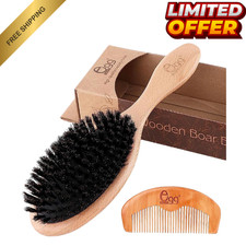 Boar Bristle Hair Brush for Women Men Kid, Soft Natural Bristles Brush for Thin