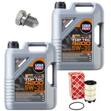 Motoröl Filter Set 4200 5W-30 10 Liter + Schraube für Audi R8 Spyder 4.2 FSI 