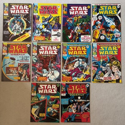 Vintage Marvel UK Comic Star Wars Weekly - Issue 1 2 3 4 5 6 7 8 9 10 - Job Lot