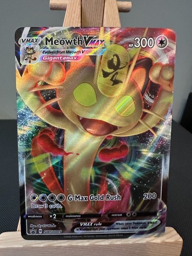 Meowth VMAX SWSH005 Black Star Promo Holo Mint Pokemon Karte