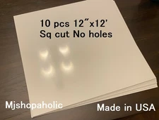 12" x 12" PHOTO SHEET -Aluminum Sublimation Blanks, square corners- 10 Pcs