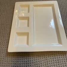 Cassa e botte vassoio in ceramica bianca vassoio per salumi extra large