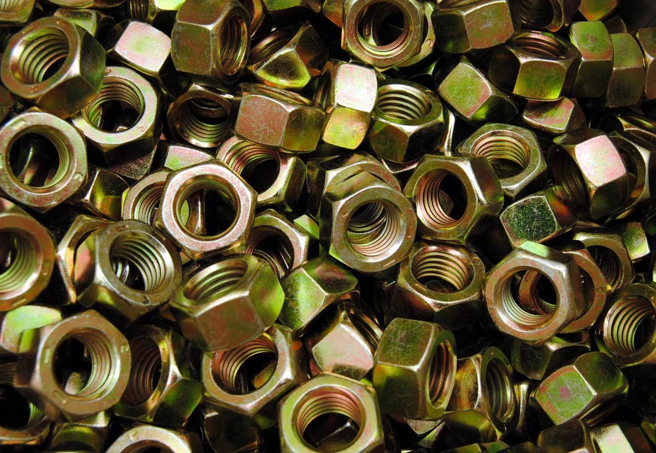 1/2"-13 Grade 8 Finished Hex Nuts Yellow Zinc Plated Steel Qty 100