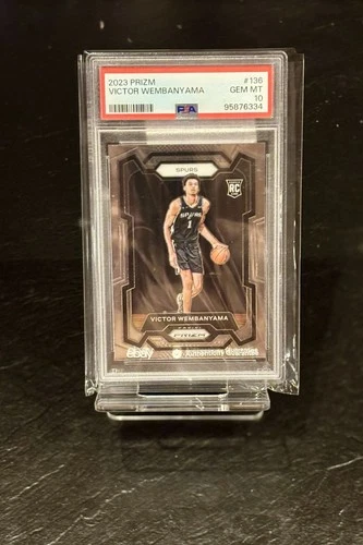 2023-24 Panini Prizm - Victor Wembanyama #136 (RC), PSA 10 GEM MINT