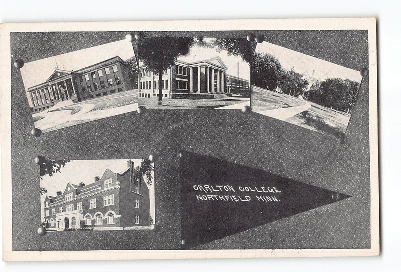 Northfield Minnesota MN Postcard 1927 Carlton College Campus Buildings