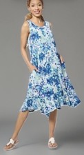LOGO by Lori Goldstein Size XXS Regular Rayon 230 Tank Dress Ruffle Hem