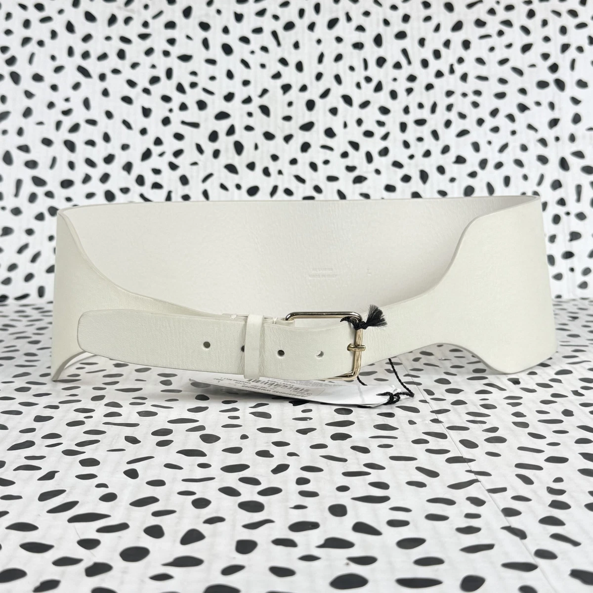 Vintage Jil Sander Cream Braided Belt Gold-Tone Buckle Size 70 Rare Jil Sander Belts for Women | The RealReal main image 3