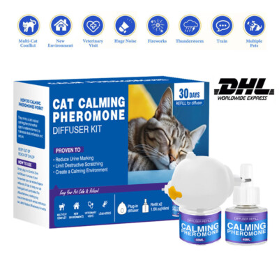 Katzen Diffusor Set Verdampfer + 96ml Flakon Beruhigungsmittel Cat Pheromone