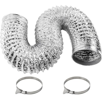 Flexible 4/6/8 inch 10FT 25FT Aluminum Ducting Dryer Vent Hose for HVAC Exhaust