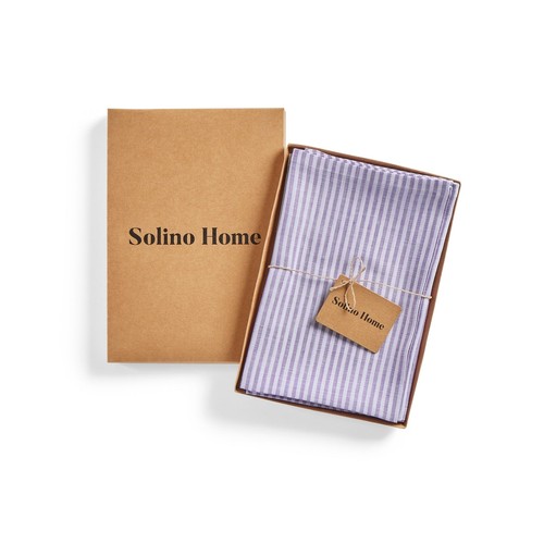Solino Home 100% Pure Linen Dinner Napkins Set of 4 for Fall, Narrow Stripe - 第 20/51 張圖片