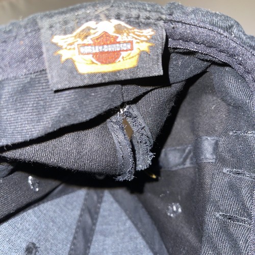 Gorra Harley Davidson sombrero negro ajustado talla única para hombre 100 años excelentes motocicletas - Imagen 4 de 8
