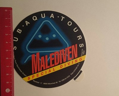 Aufkleber/Sticker: Sub Aqua Tours Malediven Special Diving (231116126)
