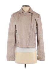 Tribal Jeans Women Brown Faux Leather Jacket M