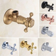 1 pièce robinet de salle de bain robinet d'arrêt d'angle robinet laiton noir doré, argenté 1/2" mâle