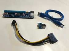 PCI-Express 1x to 16x Powered USB3.0 GPU Riser Adapter Card for GPU Mining