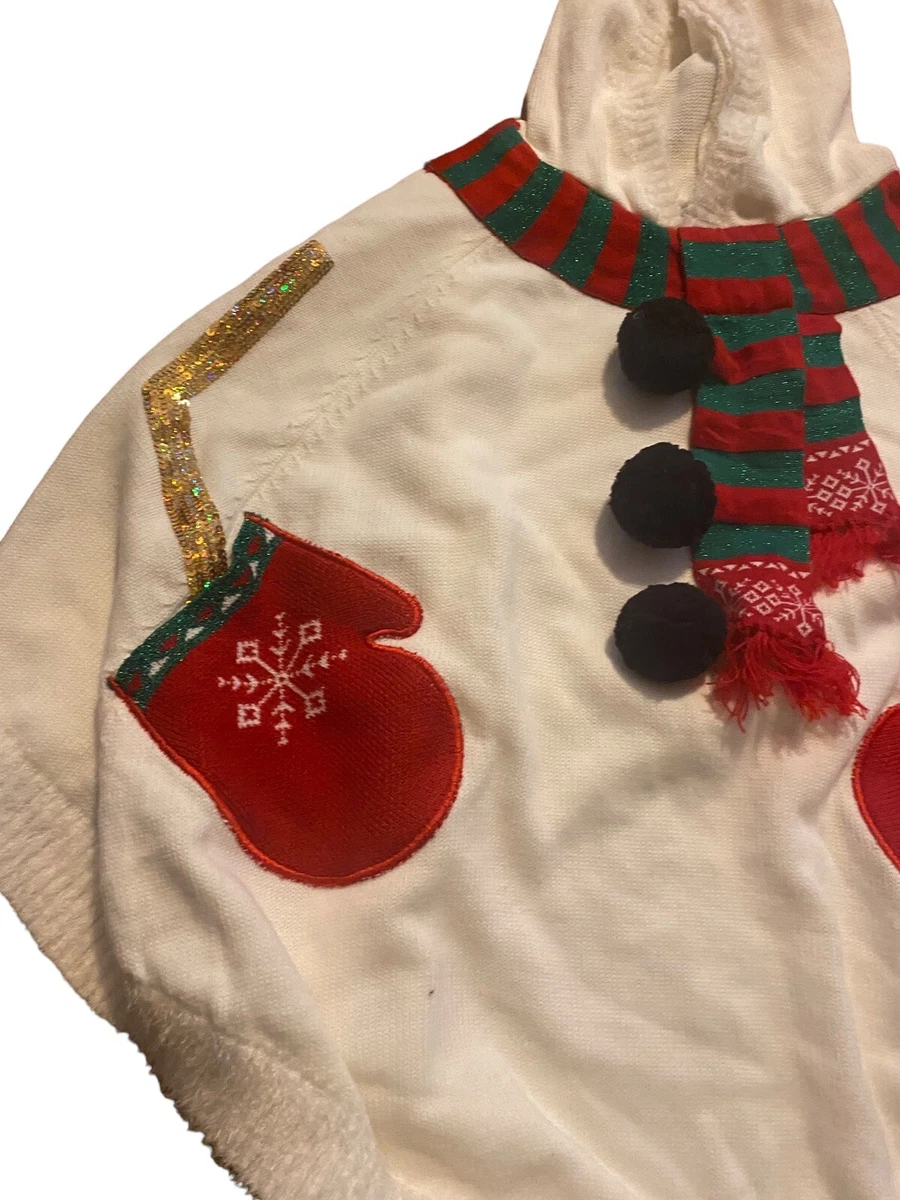 Snowman clearance poncho sweater