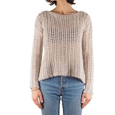 Zadig Voltaire Women's Long Sleeve Beige Open Knit Sweater size S / Small