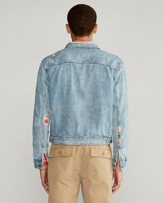 BTS Jimin Polo Ralph Lauren Repaired Patchwork Southwestern Denim