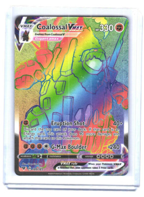 ポケモンカードゲーム kololo Coalossal Vmax 189/185 Vivid Voltage NM Full Art Secret Rainbow