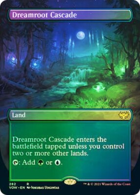 NM+ FOIL MTG Dreamroot Cascade Borderless Innistrad Crimson Vow Magic Card