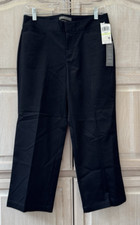 NWT Women's Dockers Ideal Fit Mid-Rise Karla Capri Cropped Pants Black Size 4