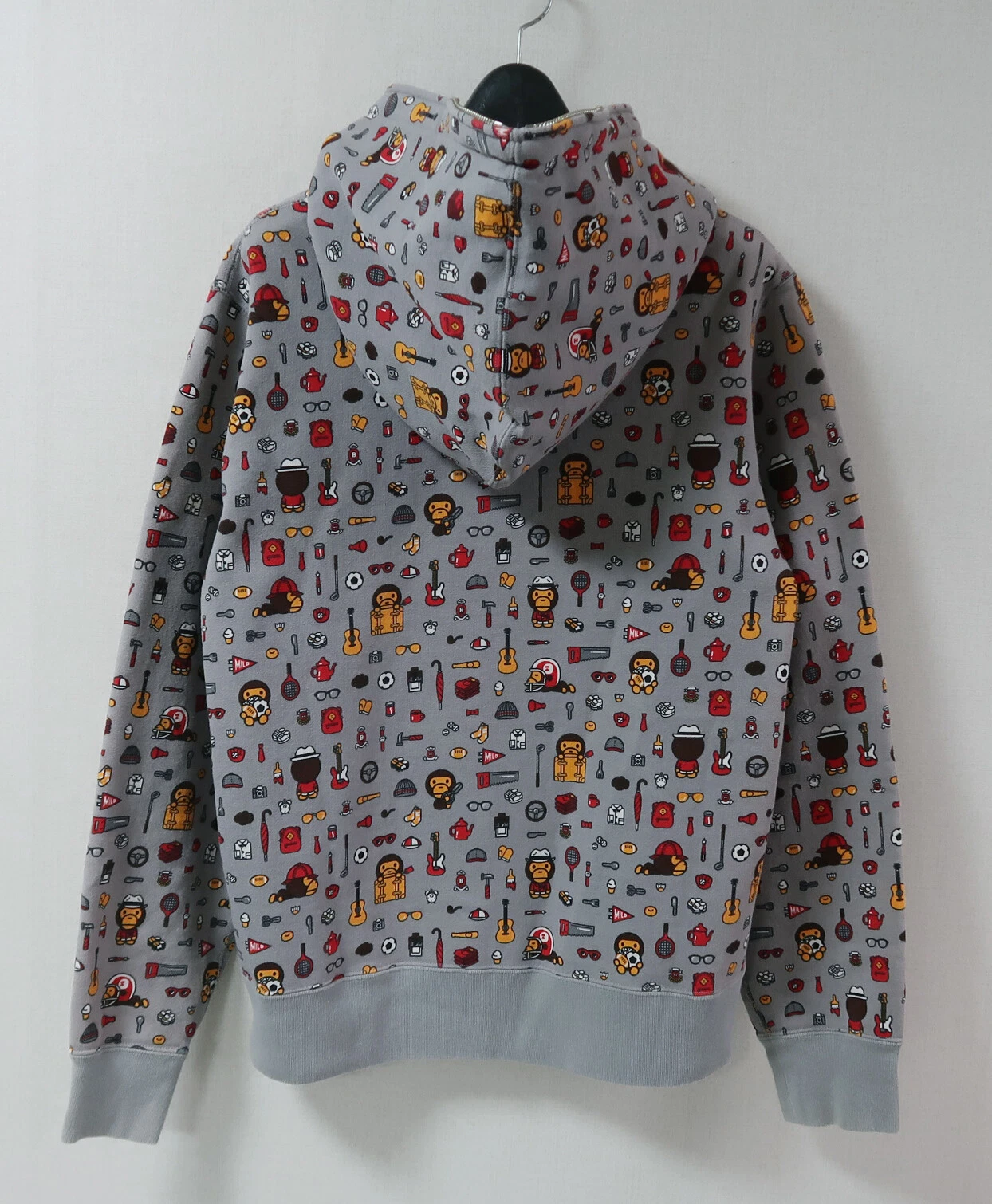 A BATHING APE (BAPE) Felpa con cappuccio A BATHING APE BAPE Baby Milo Shark Zip M taglia NIGO GIAPPONESE