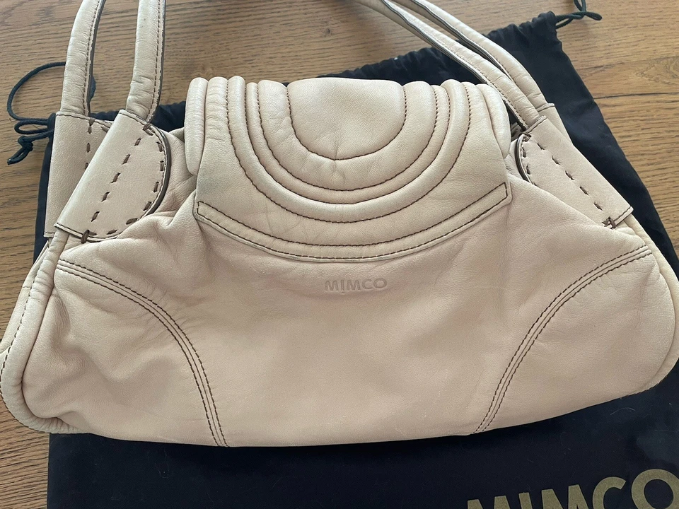 Bolso de hombro de cuero Mimco - debajo del radar - en panqueque PVP $395 Foto 3 de 4