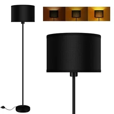 Floor Lamp Black, Standing Lamp, 58" Tall Lamps for Living Room, Simple Pole ...