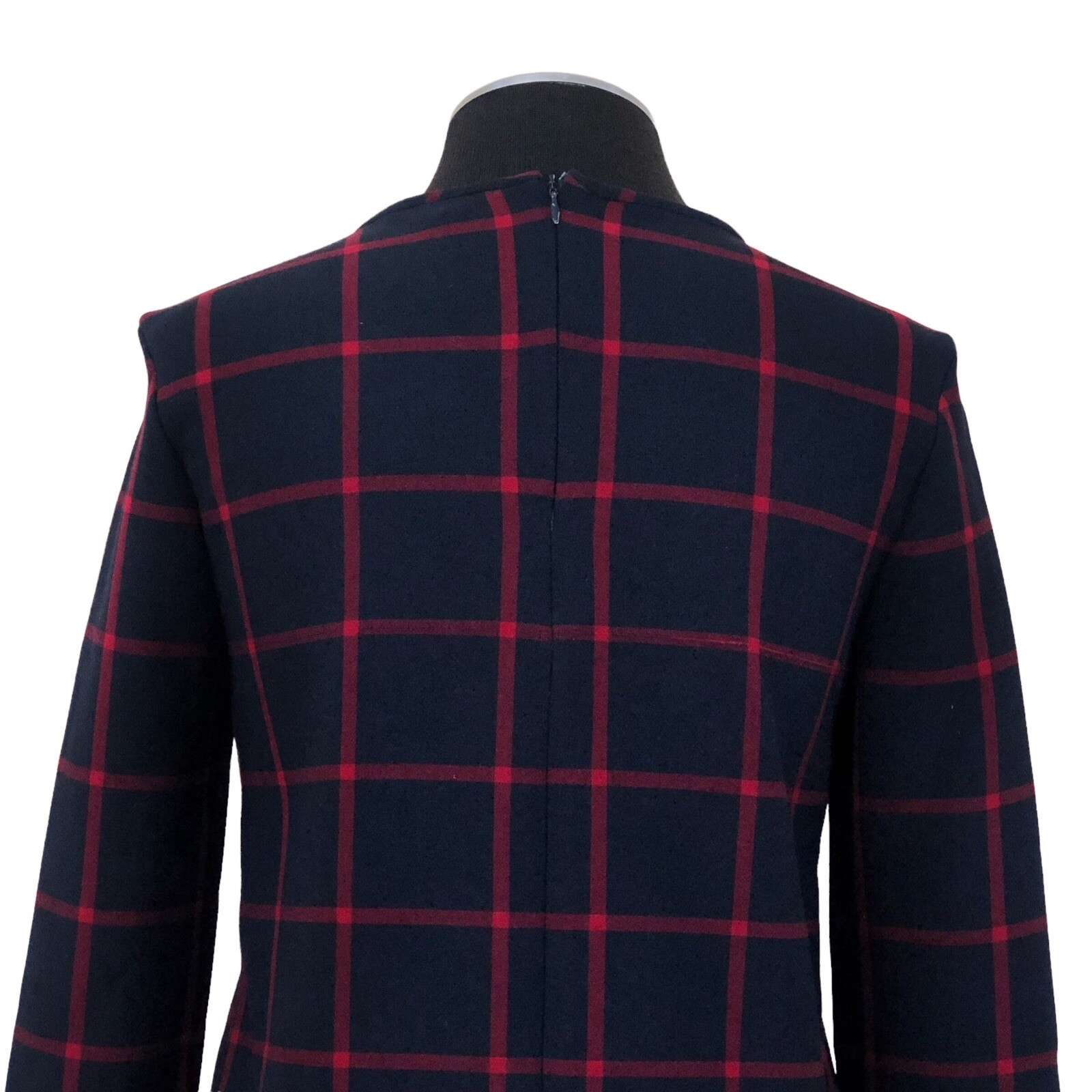 Zara Woman - Navy And Red Checkered Windowpane Top - Small image 7