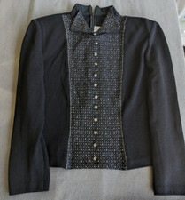 St John Evening by Marie Gray Blazer Jacket Size 10 Sequins / Rhinestones