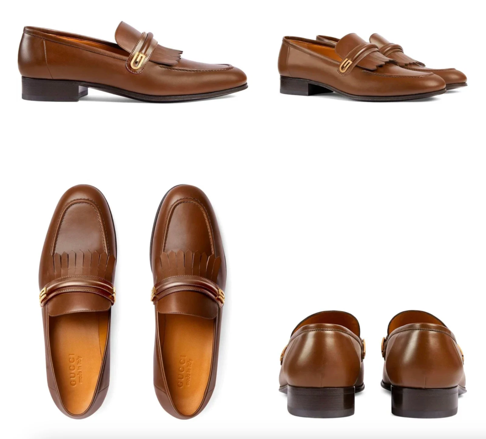 Chaussures Gucci Mocassins Miroir G Or Neuf Chaussons Cirés Baskets Mocassin 40