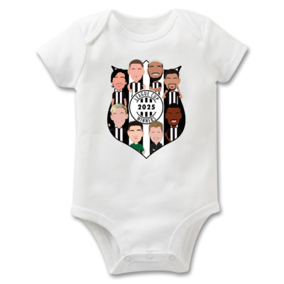 Newcastle Vector Heroes Baby Grow Vest 0-9 Months League Cup Winners 2025