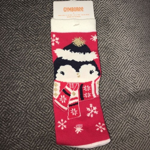 Gymboree penguin socks girls SMALL US 11-12 NEW ON CARD HOLIDAY CHRISTMAS XMAS - Picture 2 of 3