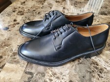sancho classic goodyear welted genuine leather men's black dress shoes size 9.5