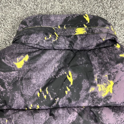 ADIDAS ORIGINALS Adventure Mens Puffer Hooded Jacket Size M Purple/Yellow GE1286 - Picture 15 of 21
