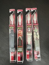 NEW Vtg Star Wars Episode 1 Colgate Toothbrush Extra Soft Holder Set Of 4