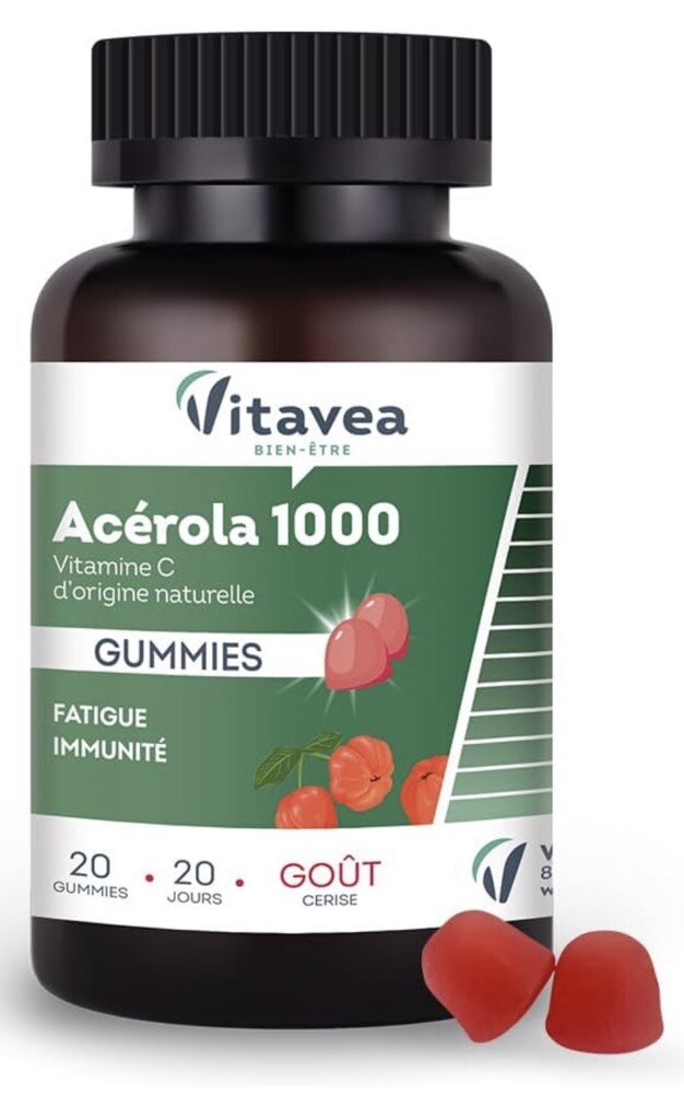 Vitamine C naturelle d'Acerola Vitavea - Boostez les défenses immunitaires et l'énergie