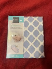 Kushies Baby Soft Cotton Flannel Bassinet Sheet, Blue Lattice