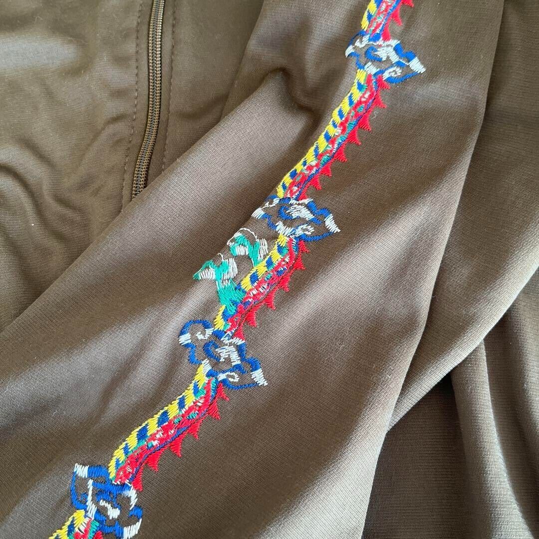 KAPITAL men's souvenir track jacket dragon size 3 brown Zip KAPITAL men's souvenir track jacket dragon size 3 brown Zip